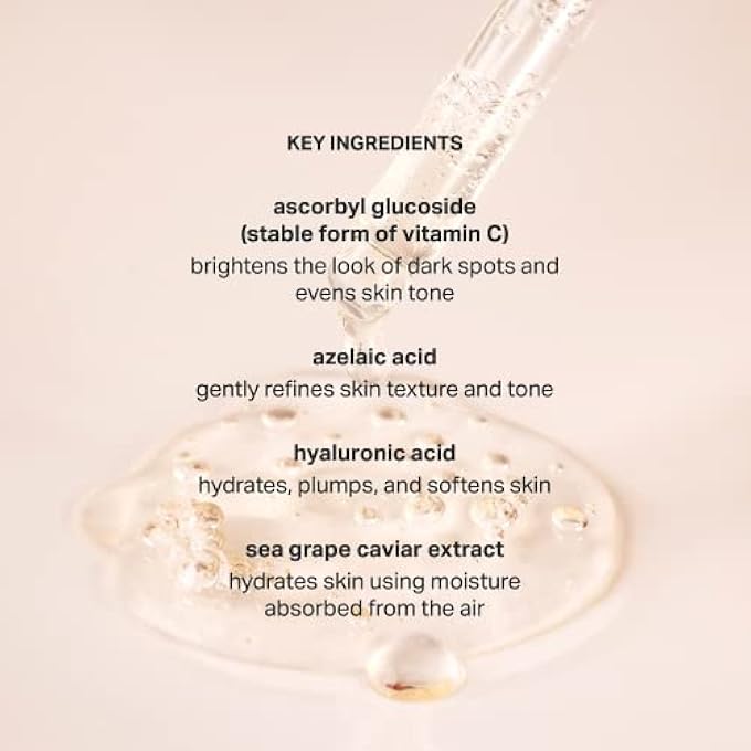 Cocokind VITAMIN C GLOW SERUM WITH AZELAIC ACID AND SEA GRAPE CAVIAR FOR BRIGHT AND EVEN SKIN, 1 FL OZ - Image 2